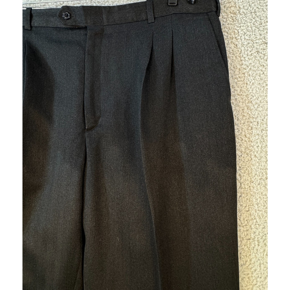 Haggar Cool Right Performance Flex Mens Black Pants 38x29 Classic Fit - Picture 10 of 16